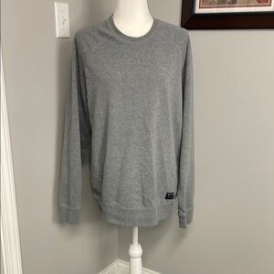 Fox Trademark Crewneck Slim Fit Gray Pullover Sweatshirt Mens Size Large